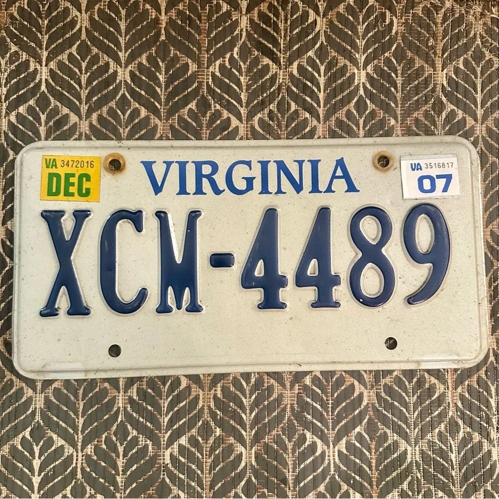 Virginia License Plate